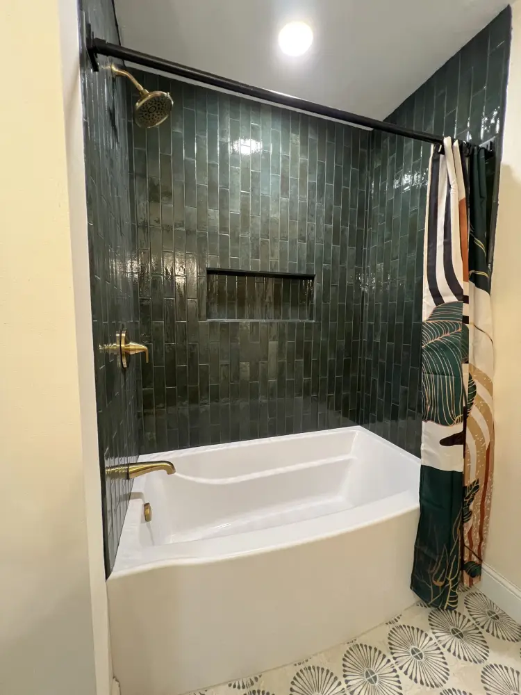 beautiful modern bathtub