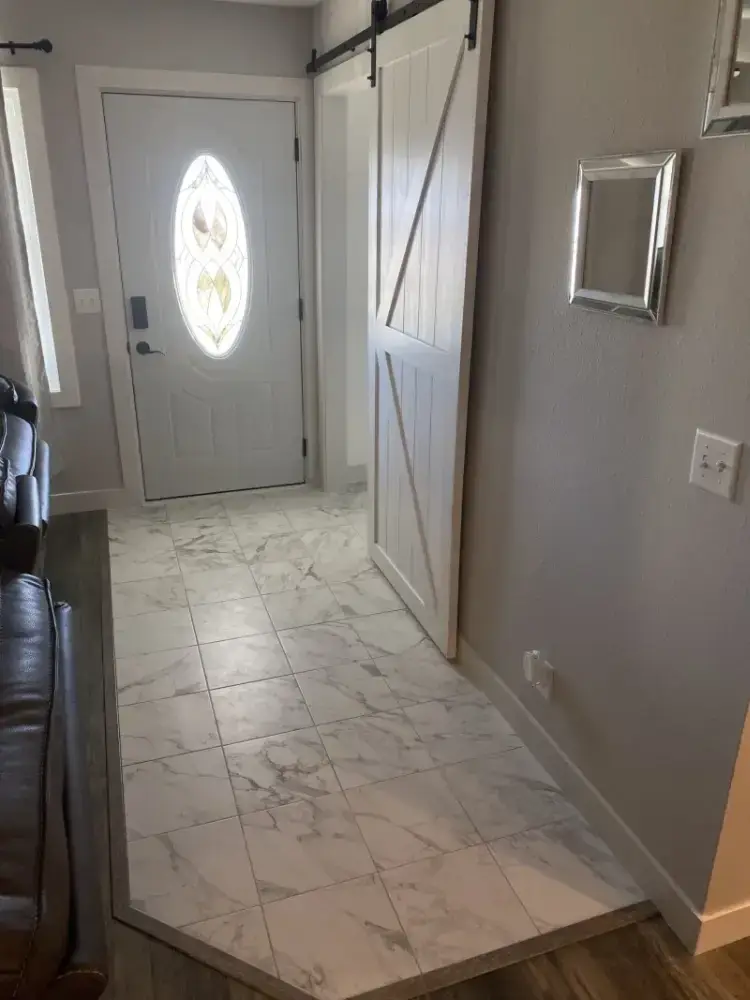 New Tiling At Entrance Inside